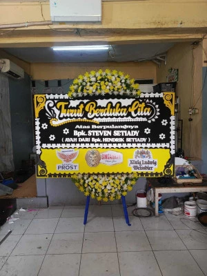 Papan Bunga di Gedung Bidakara